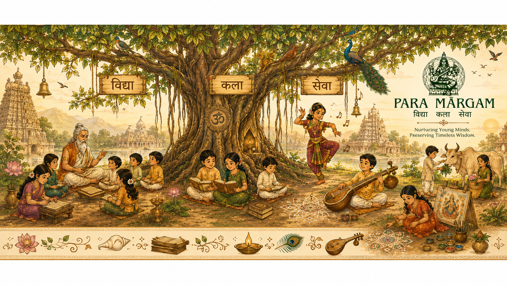 Para Mārgam Vidyā Kalā Sevā illustration